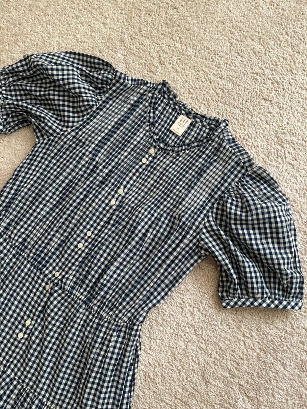 NWOT Gap X DOEN Gingham Tiered Maxi Dress Sz XXS - Picture 5 of 15